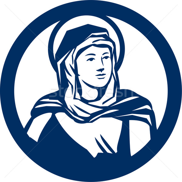 Blessed Virgin Mary Circle Retro Stock photo © patrimonio