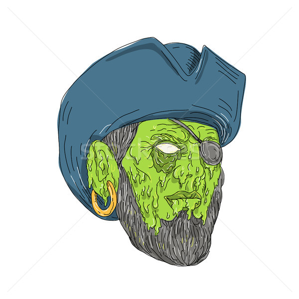 Pirate grime art style illustration [[stock_photo]] © patrimonio