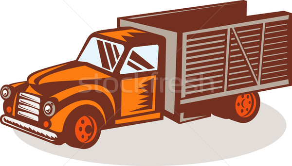 Vintage delivery pick-up truck Stock photo © patrimonio