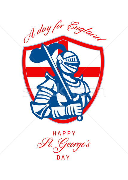 Happy St George A Day for England Greeting Card Stock photo © patrimonio