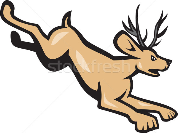 Jumping lato cartoon illustrazione mitico animale Foto d'archivio © patrimonio