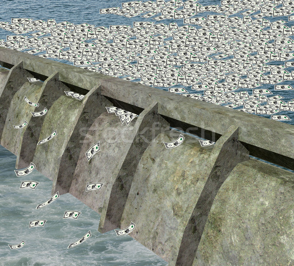 water dam with money flowing water Stock photo © patrimonio