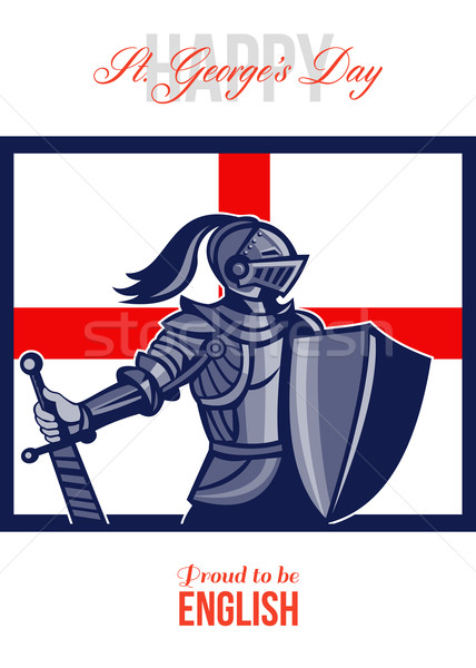 Proud to Be English Happy St George Day Card Stock photo © patrimonio