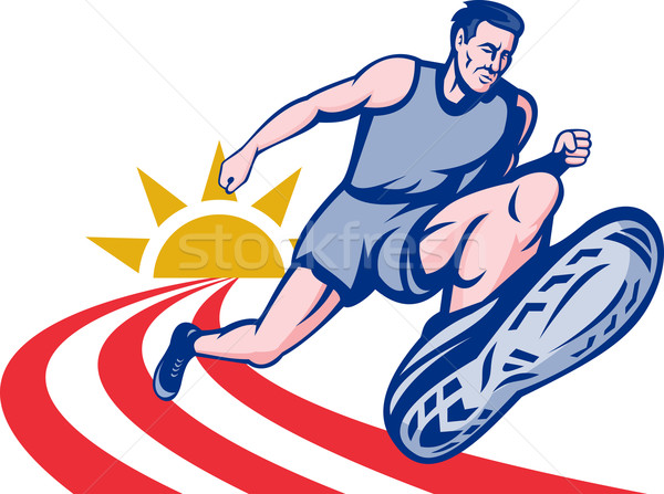 Marathon runner on track  Stock photo © patrimonio