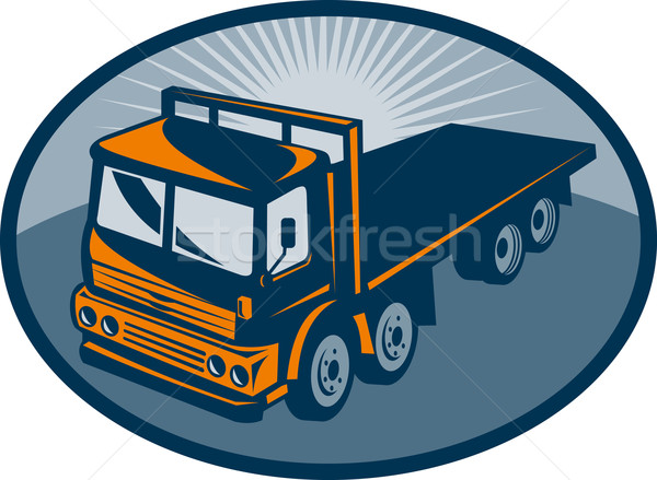 Flatbed truck viewed from a high angle Stock photo © patrimonio