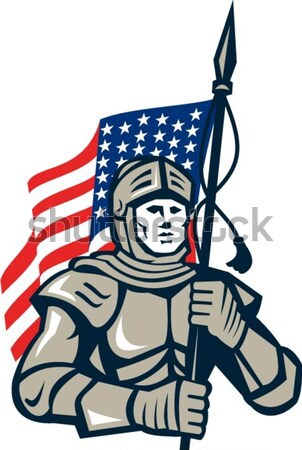American soldier standing side view Stock photo © patrimonio