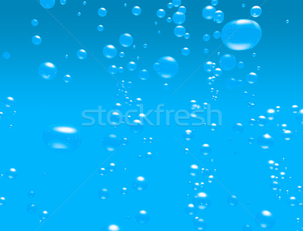 Blue background with bubbles Stock photo © paulfleet