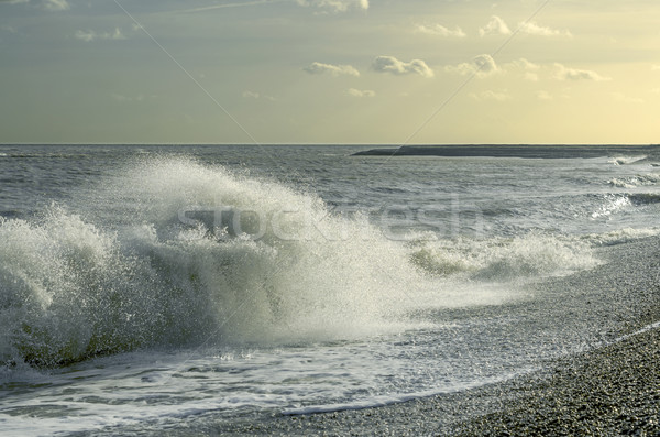 Foto stock: Ventoso · ola · mar · océano · Splash · piedras