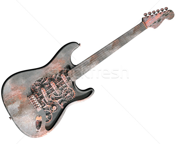 Isolated steam punk guitar Stock photo © paulfleet