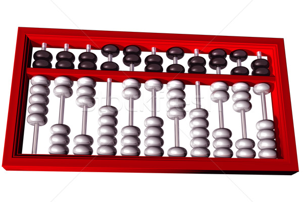 Traditionellen abacus isoliert Illustration mathematische Business Stock foto © paulfleet