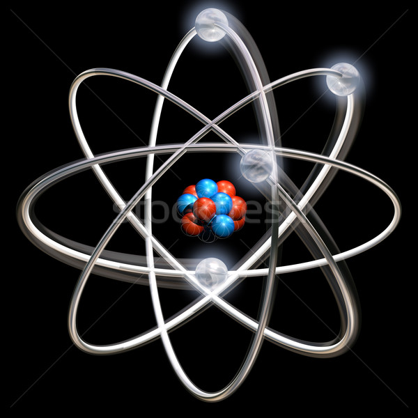 атом оригинальный иллюстрация черный ядерной символ Сток-фото © paulfleet