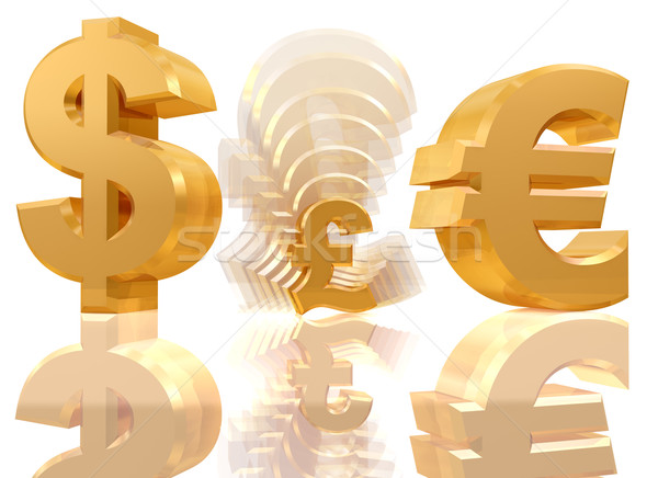 Livra semna ilustrare dolar euro simbol Imagine de stoc © paulfleet