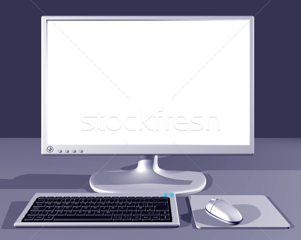 Desktop computer with blank screen Stock photo © paulfleet