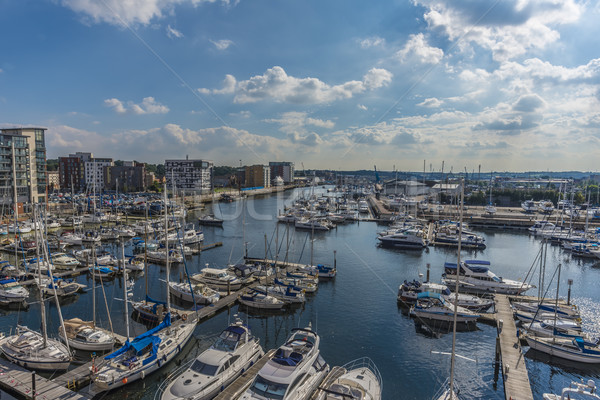 Hafen schauen sonnig Nachmittag Segeln Urlaub Stock foto © paulfleet