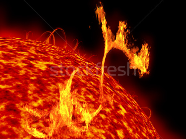 Solar ilustrare soare incendiu lumina Imagine de stoc © paulfleet