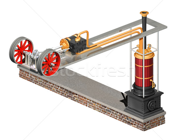 Impossible steampunk engine Stock photo © paulfleet