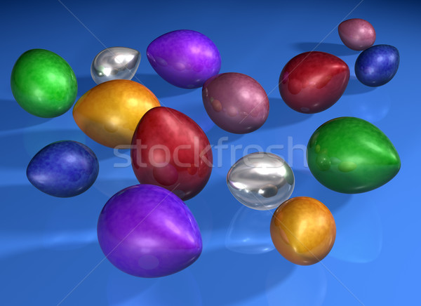 Brightly Colored Eggs Stock photo © paulfleet
