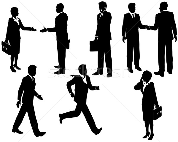 бизнеса иллюстрация деловые люди различный телефон Сток-фото © paulfleet