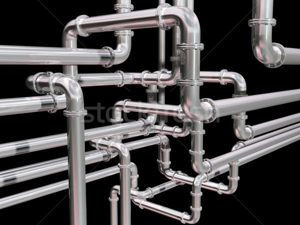 Oleoduto labirinto ilustração industrial pipes tecnologia Foto stock © paulfleet
