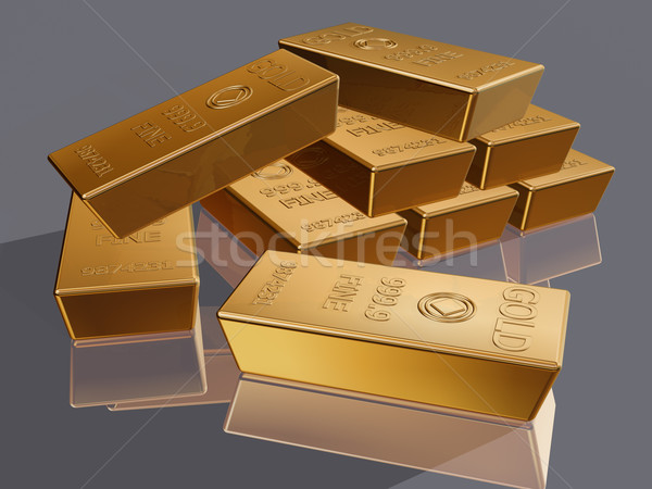 Arany rácsok illusztráció boglya aranyrúd bár Stock fotó © paulfleet