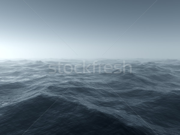 Tempestuoso mar ilustração frio marinha céu Foto stock © paulfleet