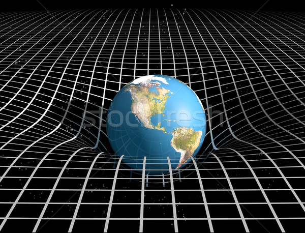 űr idő gravitáció eredeti illusztráció mutat Stock fotó © paulfleet