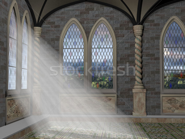 God Rays Through An Arched Window Stock photo © paulfleet