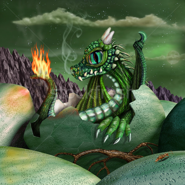 Baby Dragon Stock photo © paulfleet