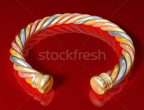 Stock photo: Gold Twist Bangle