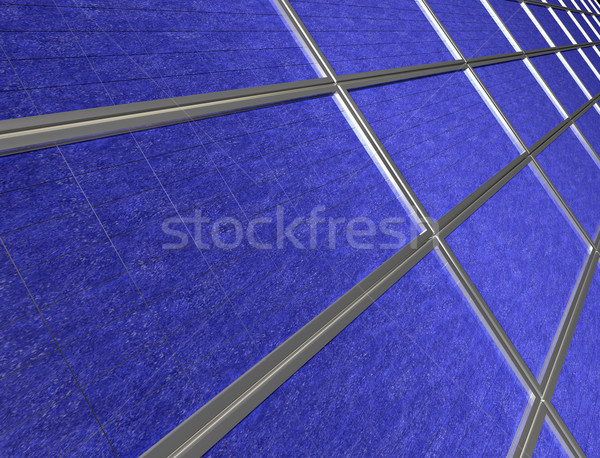 Közelkép napelem tömb illusztráció fény technológia Stock fotó © paulfleet