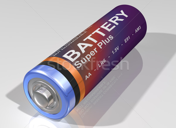 Baterii ilustracja elektrycznej recyklingu komórek obiektu Zdjęcia stock © paulfleet