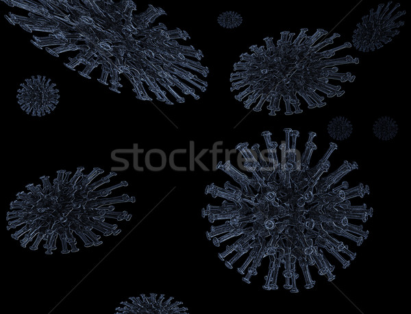 Ilustrare virus stilizate sănătate ştiinţă bolnav Imagine de stoc © paulfleet