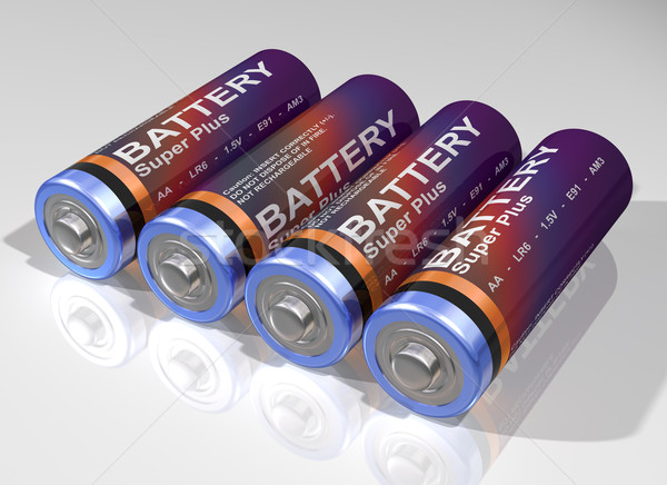 Four batteries Stock photo © paulfleet