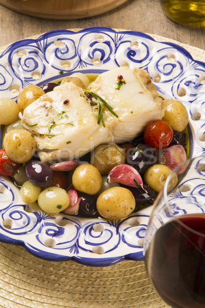 Tipikus edény eredeti tányér hal előkészített Stock fotó © paulovilela