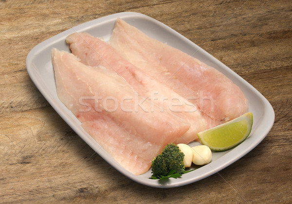 Raw Fish On Wooden Background Merluza Stock Photo C Paulo Vilela Paulovilela Stockfresh