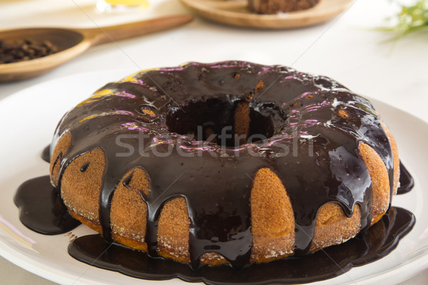Tort de morcovi ciocolată felie tabel fundal tort Imagine de stoc © paulovilela