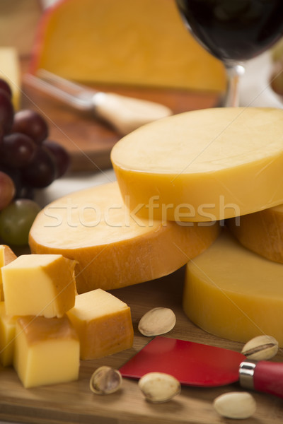 Italian provolone on wooden board Stock photo © paulovilela