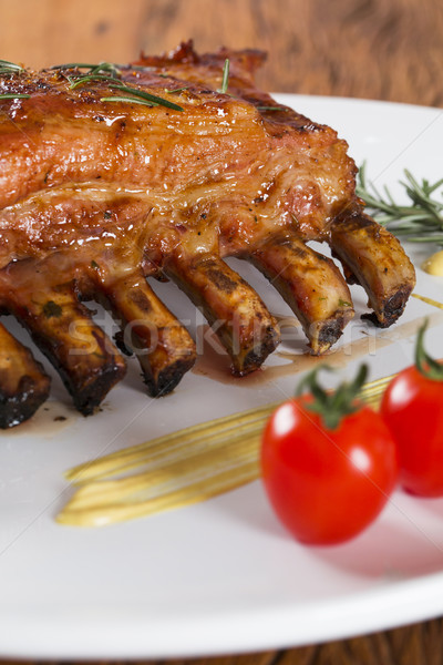 Savoureux grillés côtes légumes bord santé [[stock_photo]] © paulovilela