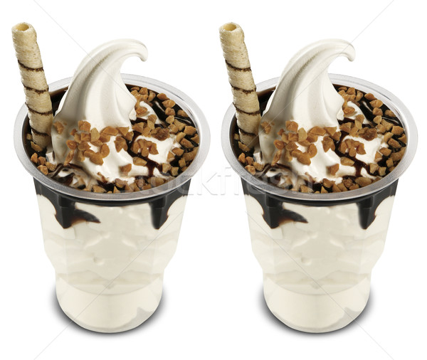 Sundae ice cream in cup on white background Stock photo © paulovilela