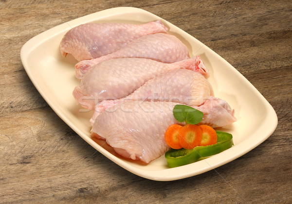 raw chicken on wooden Stock photo © paulovilela