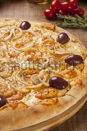 Tradicional italiano pizza ingredientes queso Foto stock © paulovilela
