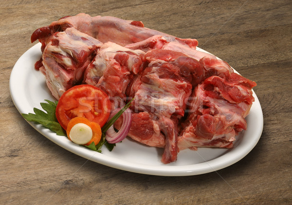 Surowy mięsa deska do krojenia rynku żywności Zdjęcia stock © paulovilela