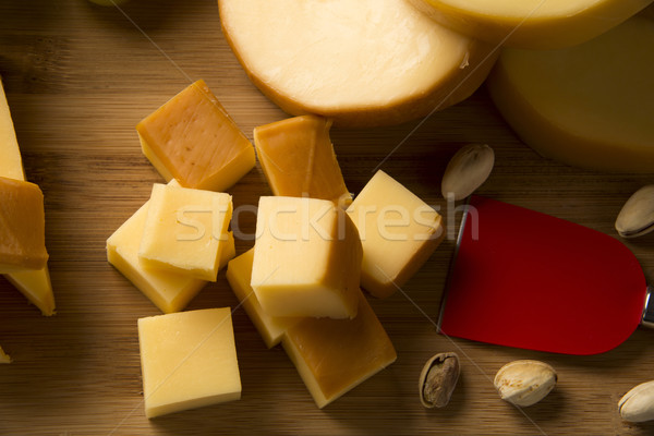 Italian provolone on wooden board Stock photo © paulovilela