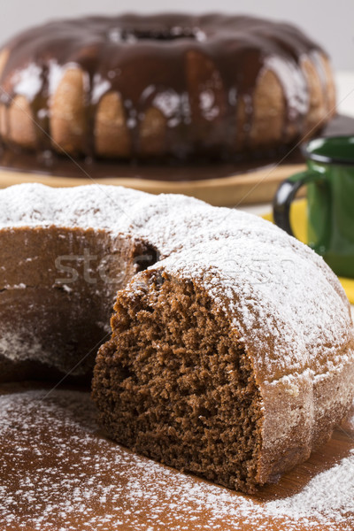 Stockfoto: Tabel · carrot · cake · chocolade · cake · koken