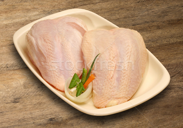 Brut poulet bois marché viande blanche Photo stock © paulovilela