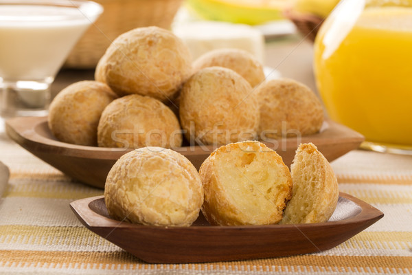 Brazilian cheese buns . Table cafe in the morning with cheese br Stock photo © paulovilela