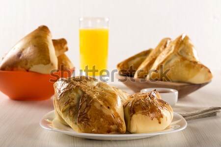 Viande table soude jus d'orange déjeuner [[stock_photo]] © paulovilela