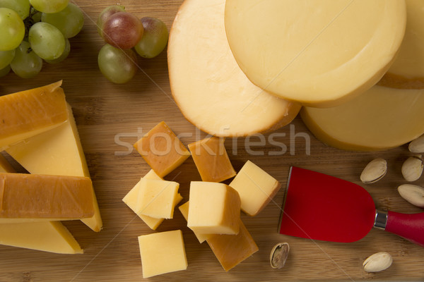 Italian provolone on wooden board Stock photo © paulovilela