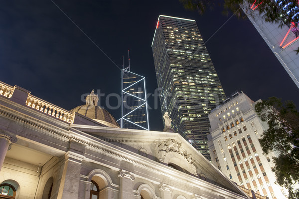 Hong Kong consejo central construcción viaje bandera Foto stock © paulwongkwan