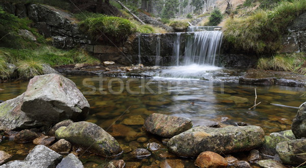 Herbst Kaskade Fluss Name Holz Stock foto © pavelmidi